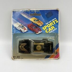 Vintage Die Cast Metal‎ Sports Car Pull Back Trans Am Turbo Racer Hong Kong NOS